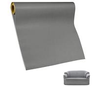 Docache Polipiel Adhesivo, Parches para Polipiel, 70 x 137cm, Parche Cuero, Polipiel Adhesiva, Cuero Adhesivo, Polipiel Adhesiva Piel para Tapizar para Sofá, Asiento de Coche, Muebles (Gris)