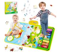 Docam Juguetes para Bebés para Niños de 1 Año, 3 en 1 Niños Pequeños Piano Musical & Alfombra de Tambor Jazz con Sonidos de Animales, Alfombra Música Bebé Cumpleaños Regalos para Niñas de 1 2 3 Años