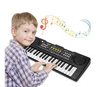 Docam Teclado de Piano para Niños, 37 Teclas Electrónicos Piano Musical para Multifuncionales Portátiles Educativos Niños Regalo de Navidad Cumpleaños Juguetes para 3 4 5 6 Años Niñas Niños (Negro)