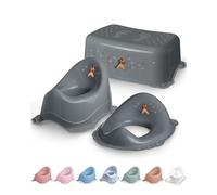 DOCARI 3en1 set de aseo infantil gris a partir de 1 año - compuesto de orinal + taburete + asiento de inodoro