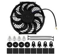 DOCAS 12 pulgadas 12V 80W Ventilador de refrigeración para automóvil,ventilador eléctrico universal con kit de montaje