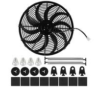 DOCAS 16 pulgadas 12V 120W Ventilador de refrigeración para automóvil,ventilador eléctrico universal con kit de montaje