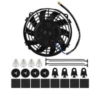 DOCAS 7 pulgadas 12V 80W Ventilador de refrigeración para automóvil,ventilador eléctrico universal con kit de montaje