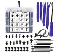 DOCAS 835PCS Clips Remaches Plástico coche, Universales Grapas Coche,Carrocería de coche Puerta del Parachoques Fender Liner Sealing Strip Clips Fijos con Herramienta de Desmontar (estilo 5）