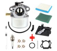 DOCAS Carburador 799868 compatible para cortacésped Briggs & Stratton 124T02 124T05 124T07 Reemplaza 799868 498254 497347 497314 498170 Motor Filtro de combustible Filtro de aire Tapa Juego
