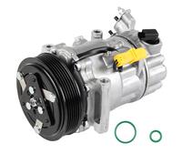 DOCAS Compresor de aire acondicionado 6453QJ 9659875780 compatible para Citroën Berlingo B9 C3 Picasso C4 I C5 III DS3 Peugeot 207 WA WC 208 307 308 5008 PARTNER Tepee