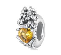 Doce Birthstones-Chrysanthemum Charm Charm de plata de ley 925, SCC3005-11