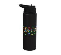 Doce - Edad 12 años Ladrillos de construcción Niño 12 cumpleaños Stainless Steel Insulated Water Bottle
