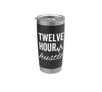 Doce horas ajetreo trabajo turno adicto al trabajo Vaso térmico de acero inoxidable de doble pared