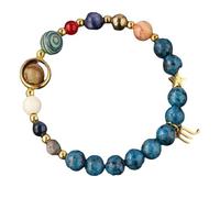 Doce pulseras de piedra natural del zodiaco, mármol azul, malaquita roja y azul, lapislázuli, piedra de dibujo, turquesa, hombres y mujeres, día de la madre, Navidad, regalos de cumpleaños, 6.6