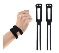 DOCEPERT TFCC - Muñequera ajustable (2 unidades, transpirable, delgada, deportiva, diseñada para baloncesto, fitness, yoga, levantamiento de pesas, talla única), color negro