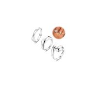 Dochais 3 Piezas De Anillos Oro Para Mujeres, Conjunto Anillo Oro 14 Quilates, Anillos Argent Adjustables Dedo Simple Banda Anillo Argent Abiertos Para Miñas Tamaño De 12 a 20