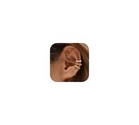 Dochais 3 Piezas Ear Cuff Oro Pendientes Oreja Sin Agujero para Mujere Pendientes Falsos Oreja Mujer Cartilago Pendiente No Piercing Ajustables Hipoalergénicos Pendiente Clip para Mujer A