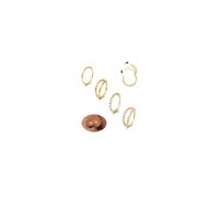 Dochais 4PCS 18G Piercing Nariz Aros, Pendientes Acero Quirúrgico Tragus Septum Piercing Aros Clicker CZ, Aro Anillo Segmento Labio Cartílago Doble 8mm 10mm para Mujeres Hombres (Oro-18G,8mm)