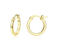 Dochais Aretes de Aro Dorados al 18K - Aretes de Aro de Plata Esterlina 925