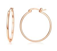 Dochais Aretes de Aro Dorados al 18K - Aretes de Aro de Plata Esterlina 925