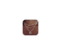 Dochais Collares en capas para mujer, de moda, dorados, apilables, delicados, gargantillas, collares para mujer, cadena con colgante, collar dorado, Latón