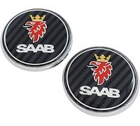 DOCHKA Emblema del Logotipo de La Parrilla Delantera del Automóvil Compatible para 03-10 Saab 9-3 9-5 93 95 Accesorios para Automóviles,Carbon Fiber