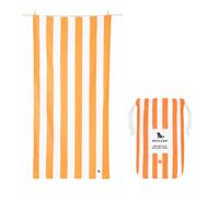 Dock & Bay Toalla de Playa - Secado Rápido, Sin Arena - Compacto, Ligero - Materiales 100% Reciclados - Incluye Funda - Cabana - Ipanema Orange, Extra Large (200x90cm, 78x35)