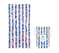 Dock & Bay Toalla de Secado rápido - para Deporte y Gimnasio - Compacta, Ligera - 100% reciclada - Bolsa Incluida - Flower Power - Flores Tropicales, XL (200 x 90 cm, 78 x 35)