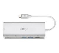 Dock multipuerto Goobay 76788 USB-C 4K Ultra HD aluminio lector SD