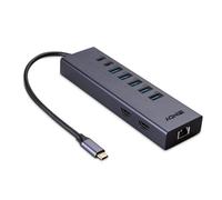 Dock USB-C 8K 2x HDMI 5x USB-A RJ-45 Power Delivery 100W Carcasa Aluminio Gris