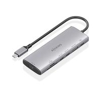 Dock USB-C Aisens ASUC-7P031-GR 7-en-1 Aluminio 4K 10Gbps Gris 20cm
