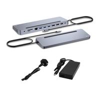 Dock USB-C i-tec Metal Ergonomic 3x 4K Display Soporte, 100W Power Delivery, Lector SD, Plata