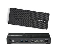 Dock USB C, WAVLINK Estación de Acoplamiento Triple Display 4K USB C para Mac/M1/M2 Windows, Estación de Acoplamiento única 5K con 2 DP, HDMI, PD de 100W, Ethernet Gigabit, 5 Puertos USB, Mic/Audio