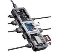 DOCKCASE Smart USB C Hub Dual HDMI 10-in-1 Dockingstation, Dual Monitor 4K HDMI Adapter für 2 Monitore, 100W PD, 10Gbps USB-A/C, Gigabit Ethernet, SD/TF Kartenleser für MacBook, Windows Laptop