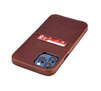 Dockem Funda Estilo Billetera Virtuosa M1 para iPhone 12 Pro MAX: Placa de Metal Incorporada Diseñada para Montaje Magnético: Portarjetas de Piel Genuina de Grano Superior; Ultra Delgado