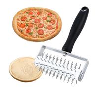 Docker de masa de pizza, cortadores de pizza, rodillo de masa con picos de acero inoxidable, herramienta de acoplamiento de pizza que evita que la masa se ampolle, haciendo pasteles de galletas de