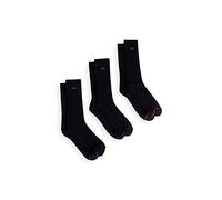 Dockers 3 Pack Ribbed Crews With 1/2 Cushion Black One Size -