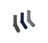 Dockers 3 Pack Ribbed Crews With 1/2 Cushion Navy And Greys One Size -