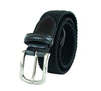 Dockers Big Boys' Braided Elastic-Web Stretch Belt, Black, Large