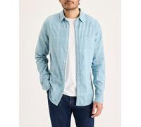 Dockers Camisa de hombre de manga larga, slim fit.. Azul claro XL