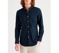 Dockers Camisa de hombre de manga larga slim fit. Azul marino L (L)