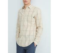 Dockers Camisa de hombre de manga larga, slim fit.. Beige L