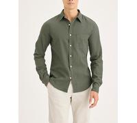 Dockers Camisa de hombre de manga larga, slim fit.. Verde claro L