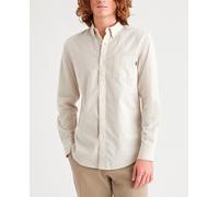 Dockers Camisa de hombre de manga larga slim fit. Verde claro M (M)