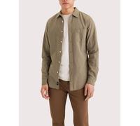 Dockers Camisa de hombre de manga larga y corte slim. Marrón claro S