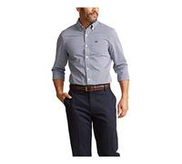 Dockers Camisa de Manga Larga de Ajuste clásico (estándar y Grande y Alto) Abotonada, Azul Medieval-Cuadros a Cuadros, L para Hombre