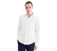 Dockers Camisa Gömlek de Corte Ajustado para Hombre con Cuello Abotonado, Blanco (0107), XXL