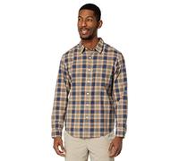 Dockers Camisa Supreme Flex de manga larga con botones para hombre, Azul Océano/Cuadros, Small