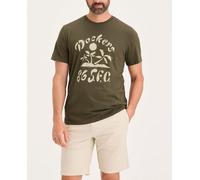 Dockers Graphic tee, Tees Hombre, Dark Olive (Tidal Foam), S