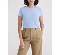 Dockers Camiseta de mujer manga corta y cuello redondo.. Azul claro 36 (XS)