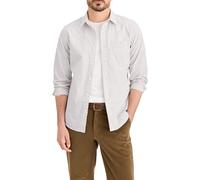 Dockers Camiseta para Hombre LS Ultimate Slim, Erwin Lucent White Avocado, Rosa calcita, marrón Dorado, XS
