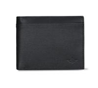 Dockers Cartera de cuero plegable para hombre, delgada, delgada, capacidad extra, Logotipo en relieve negro, Talla única, Cartera plegable de capacidad extra, ventana para identificación y múltiples