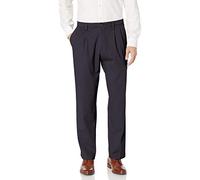 Dockers Classic Fit Easy Khaki Pants-Pleated (Standard and Big & Tall) Pantalones Informales, Navy, 32W / 32L para Hombre