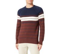 Dockers Crewneck Sweater Regular Kingston Stripe Navy Blazer Stripe (Shaved Choc/Egret) M